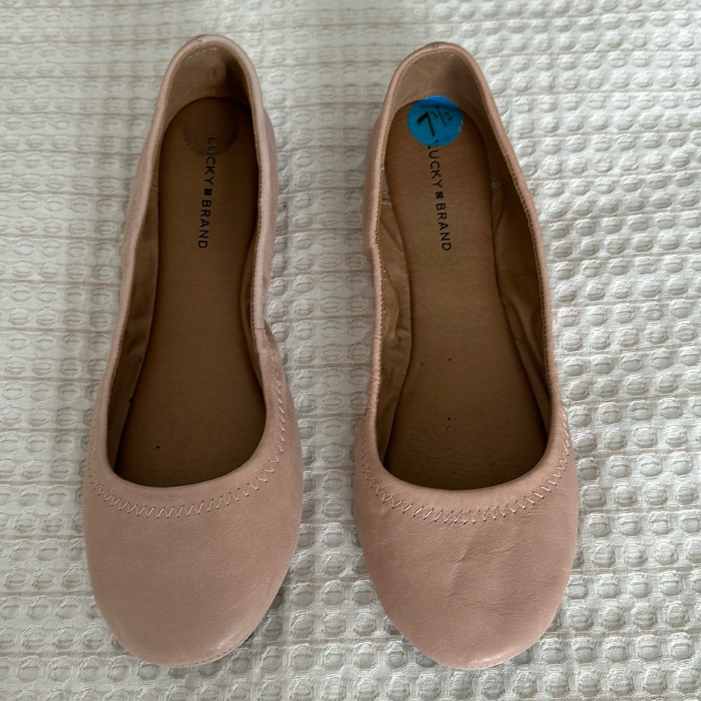 Lucky brand pink flats- size 7 1/2